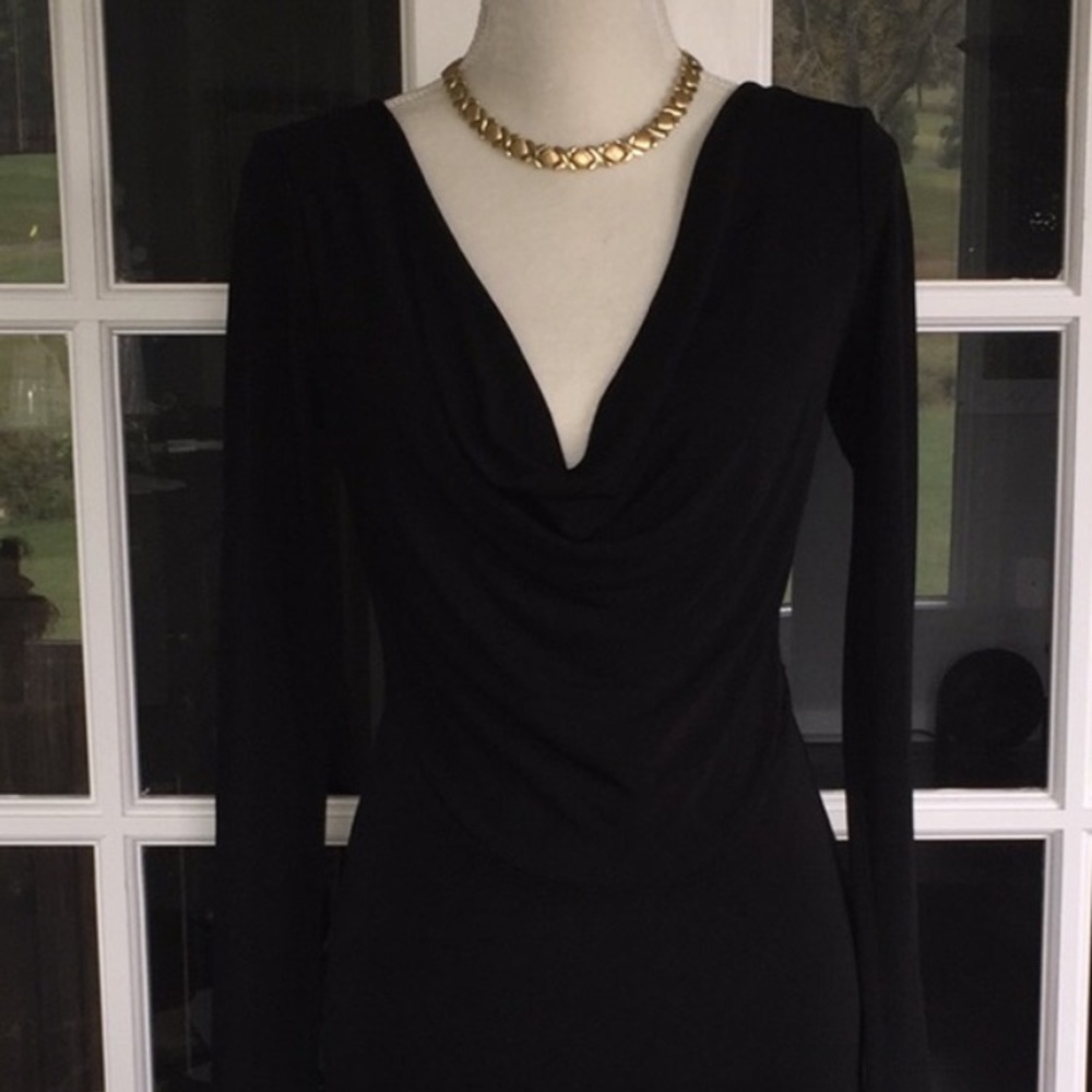 INC long sleeve cowl neck sexy dress